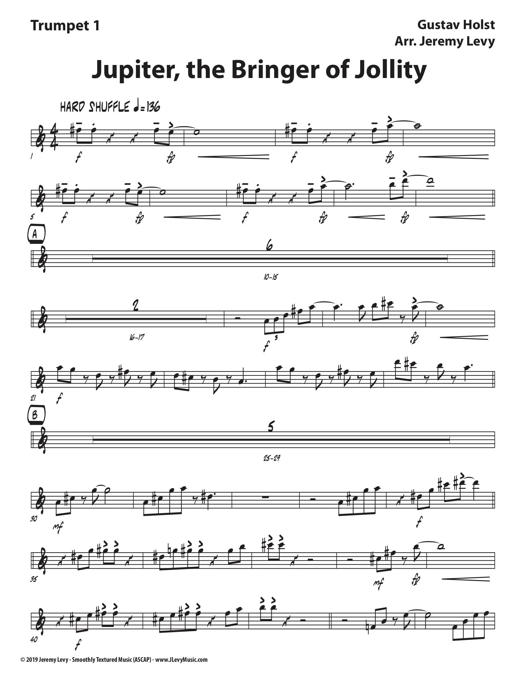 Venus, the Bringer of Peace - Sheet Music — Jeremy Levy - Composer